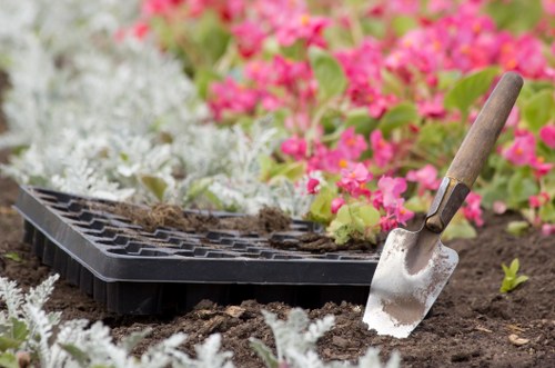 Close-up of a gardener in Haringey using adaptive tools